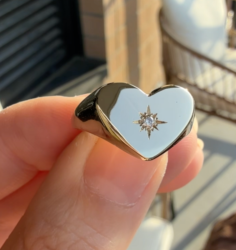 The Lovely Ring with Star Set Gemstone