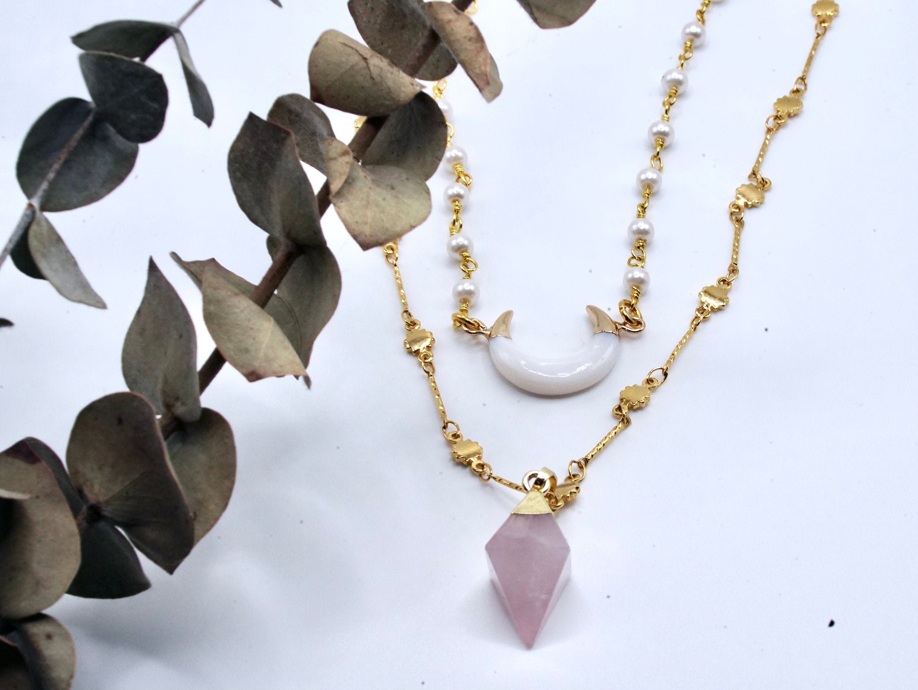 Rose Quartz Layered Necklace