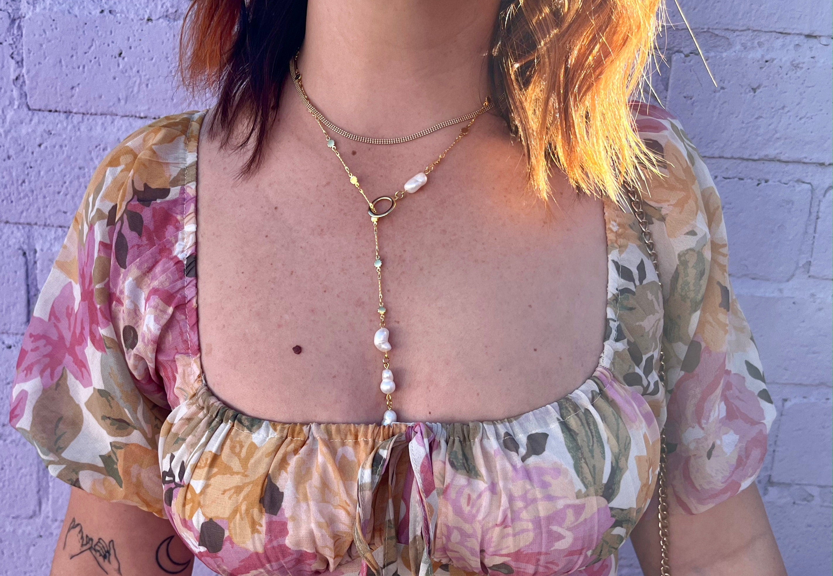 Pearl Lariat Necklace