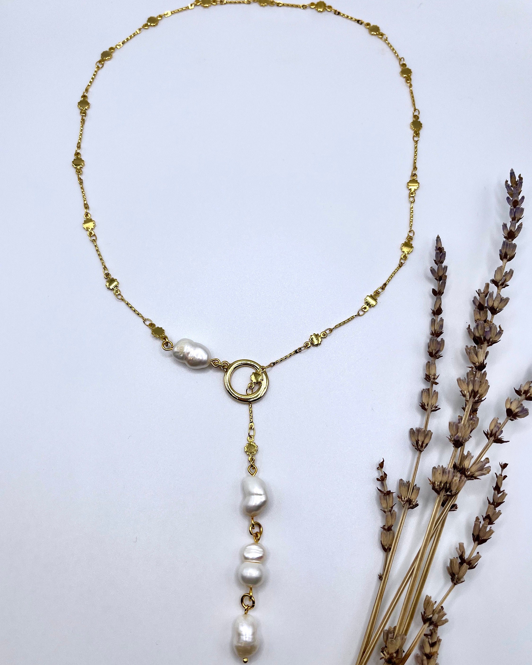 Pearl Lariat Necklace