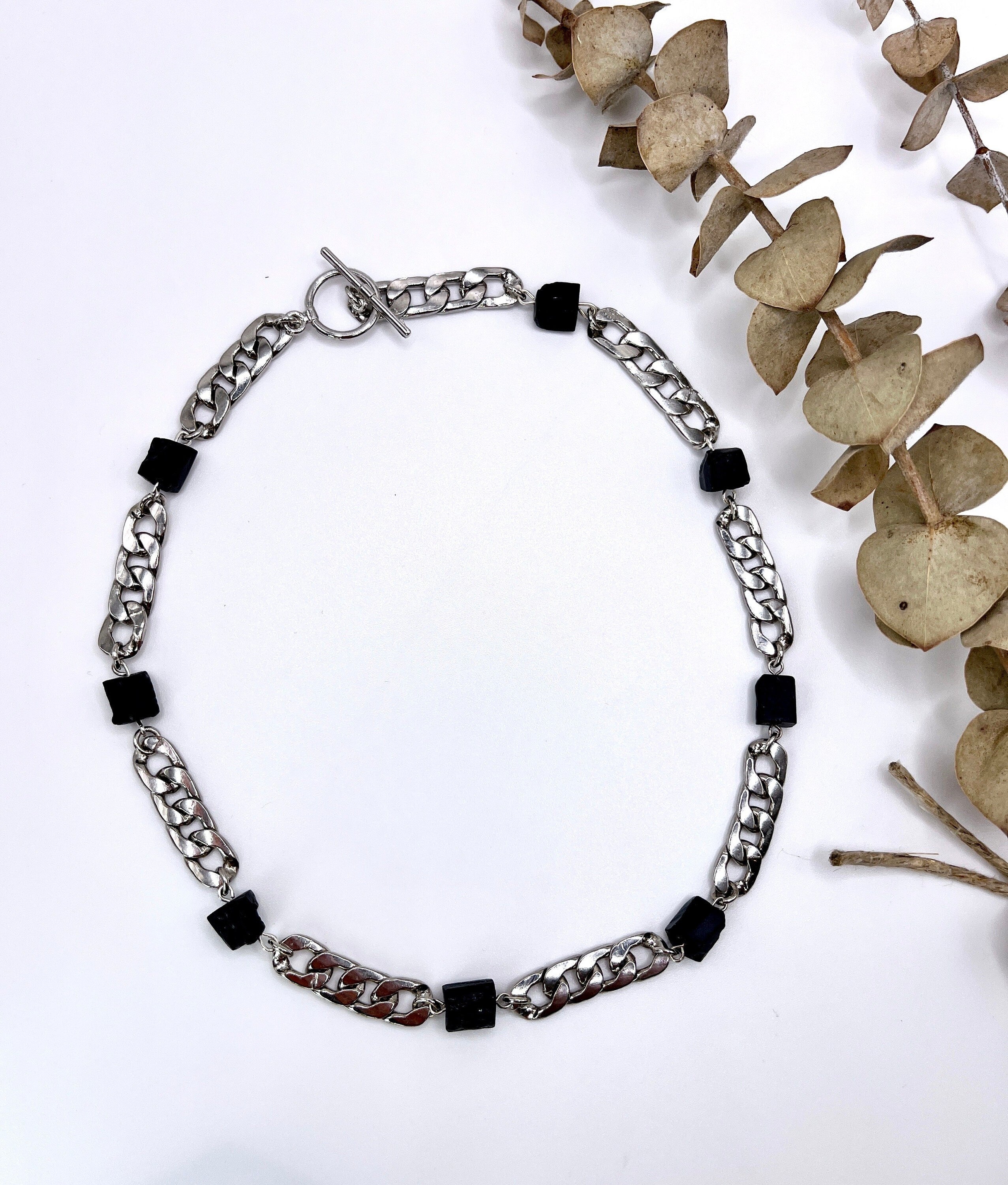Tourmaline Choker (Silver Plated)