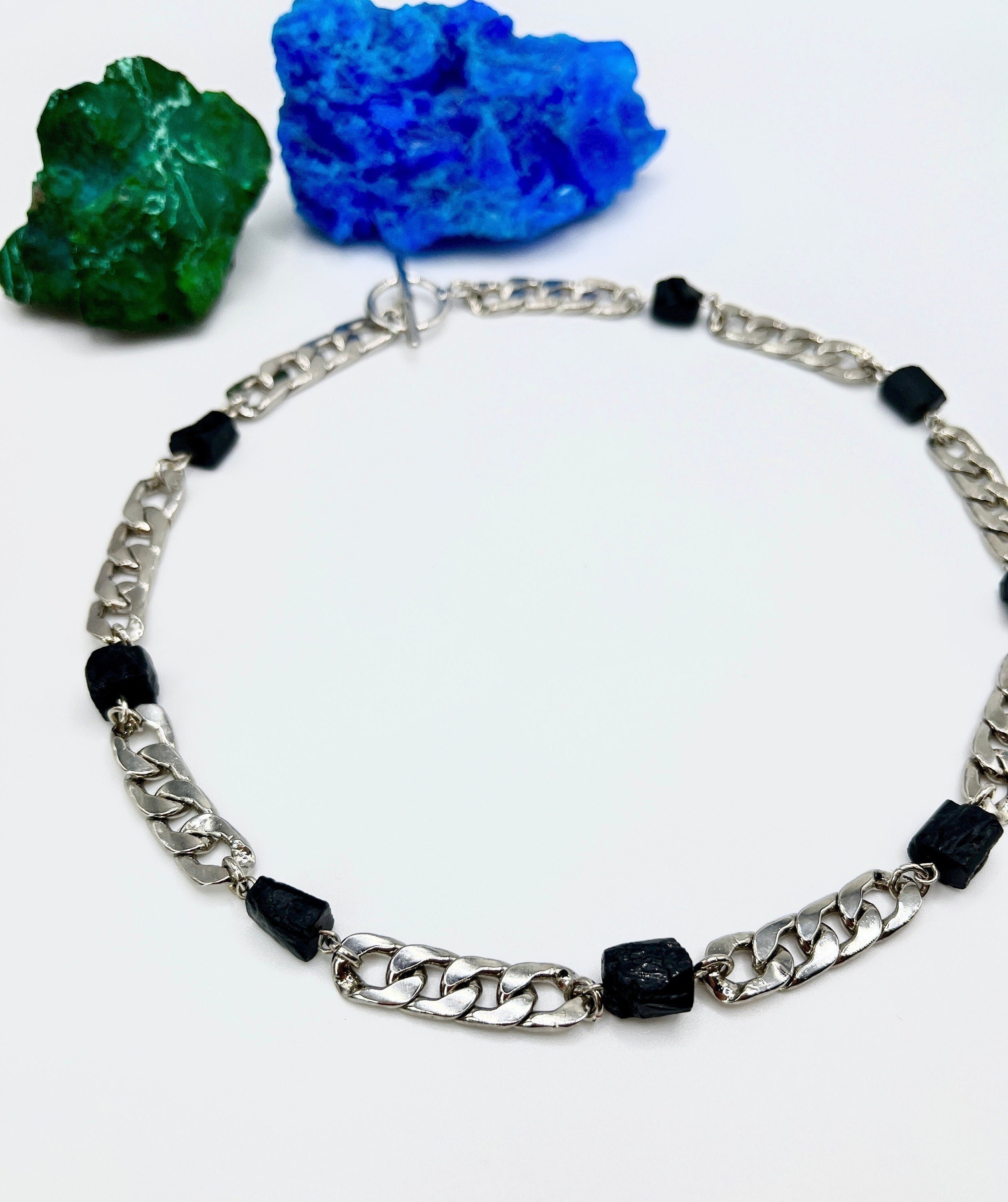 Tourmaline Choker (Silver Plated)