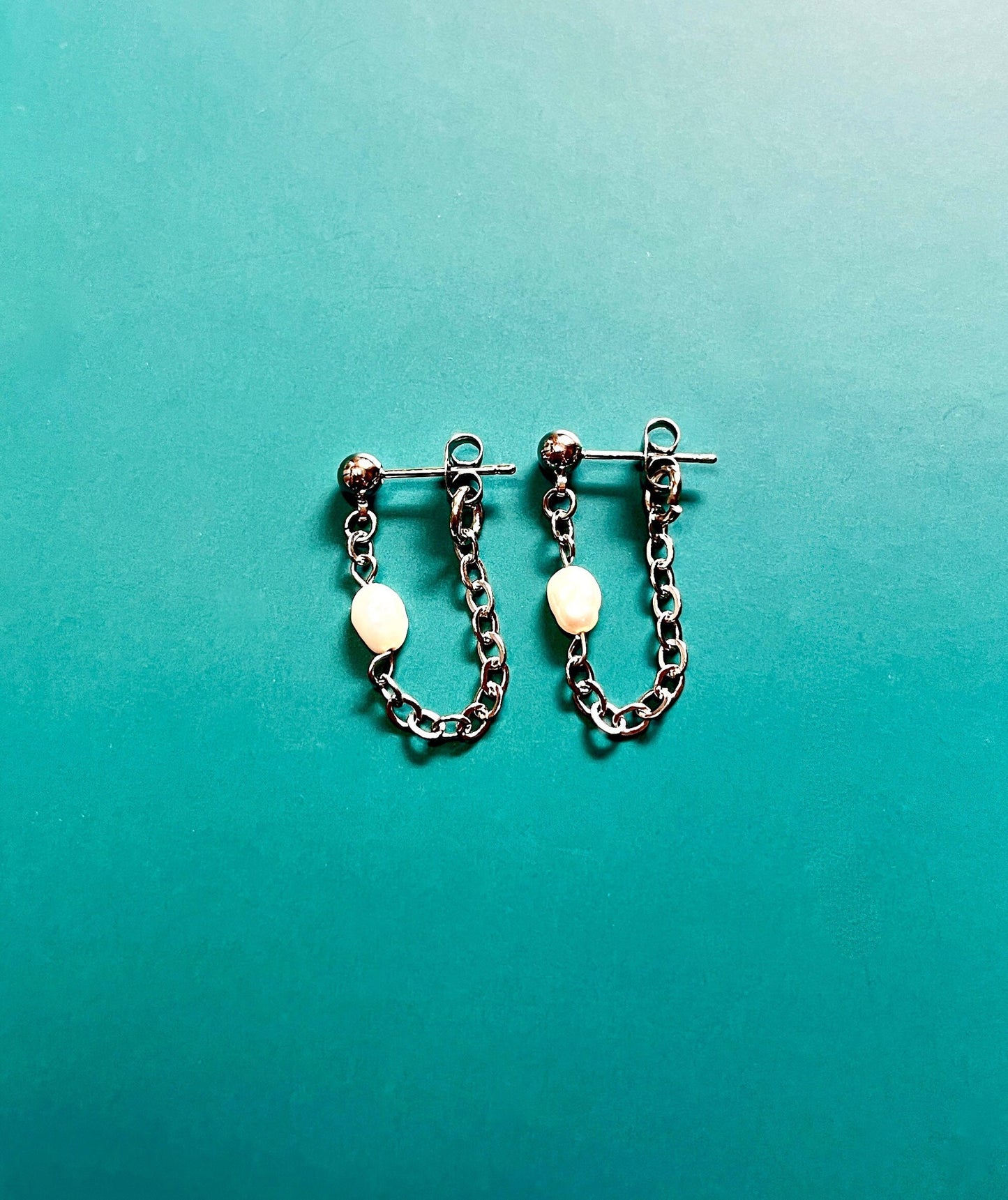 Pearl Chain Earrings