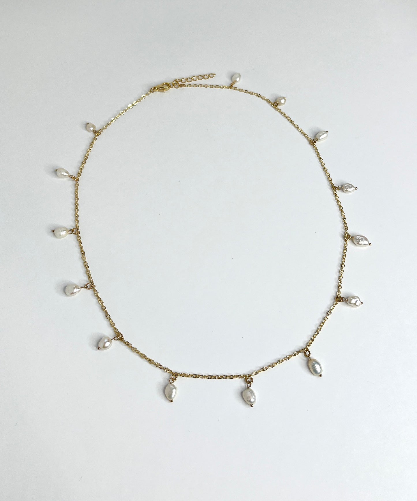 Dainty Pearl Charm Necklace