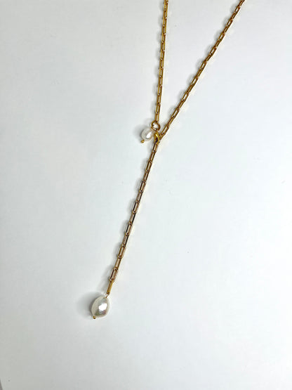 Pearl Charm Necklace (Adjustable)