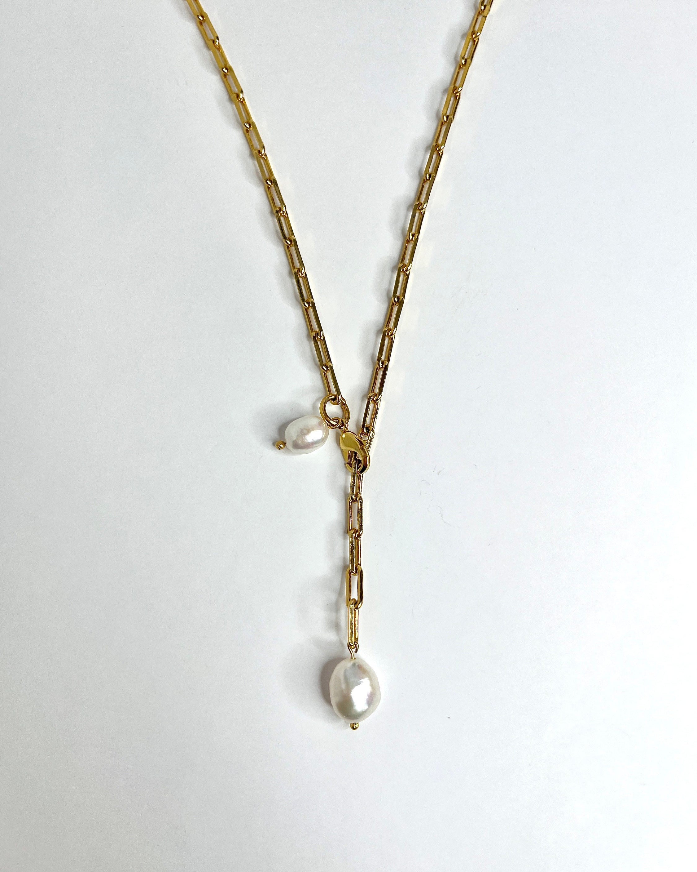Pearl Charm Necklace (Adjustable)