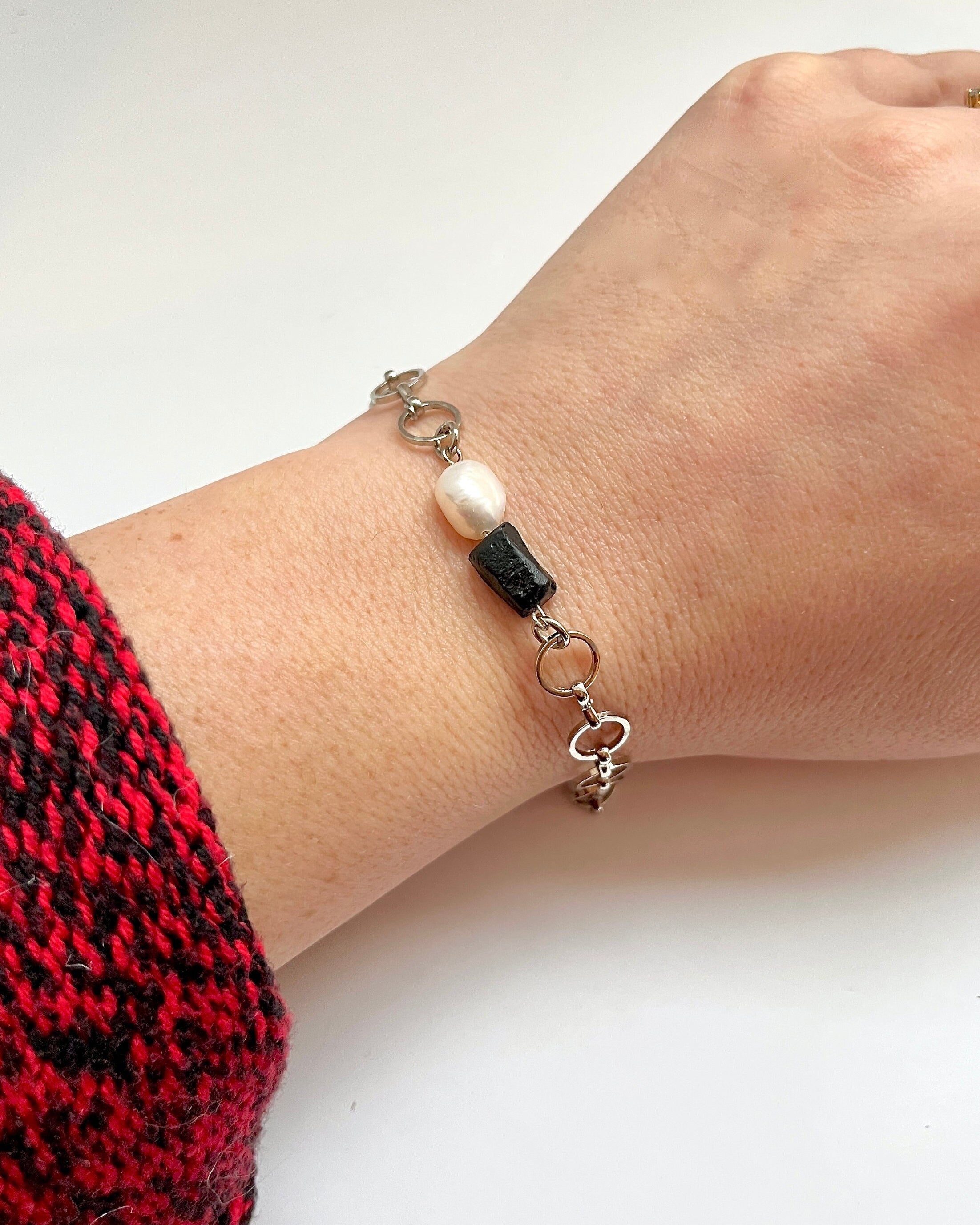Tourmaline and Pearl Bracelet