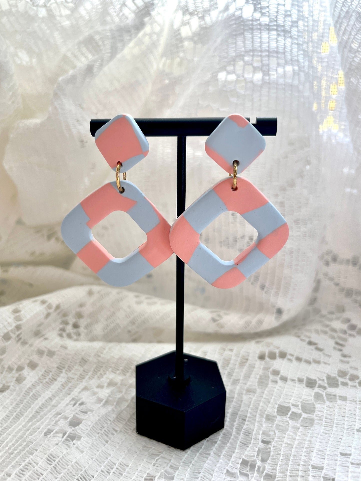 Checkered Earrings